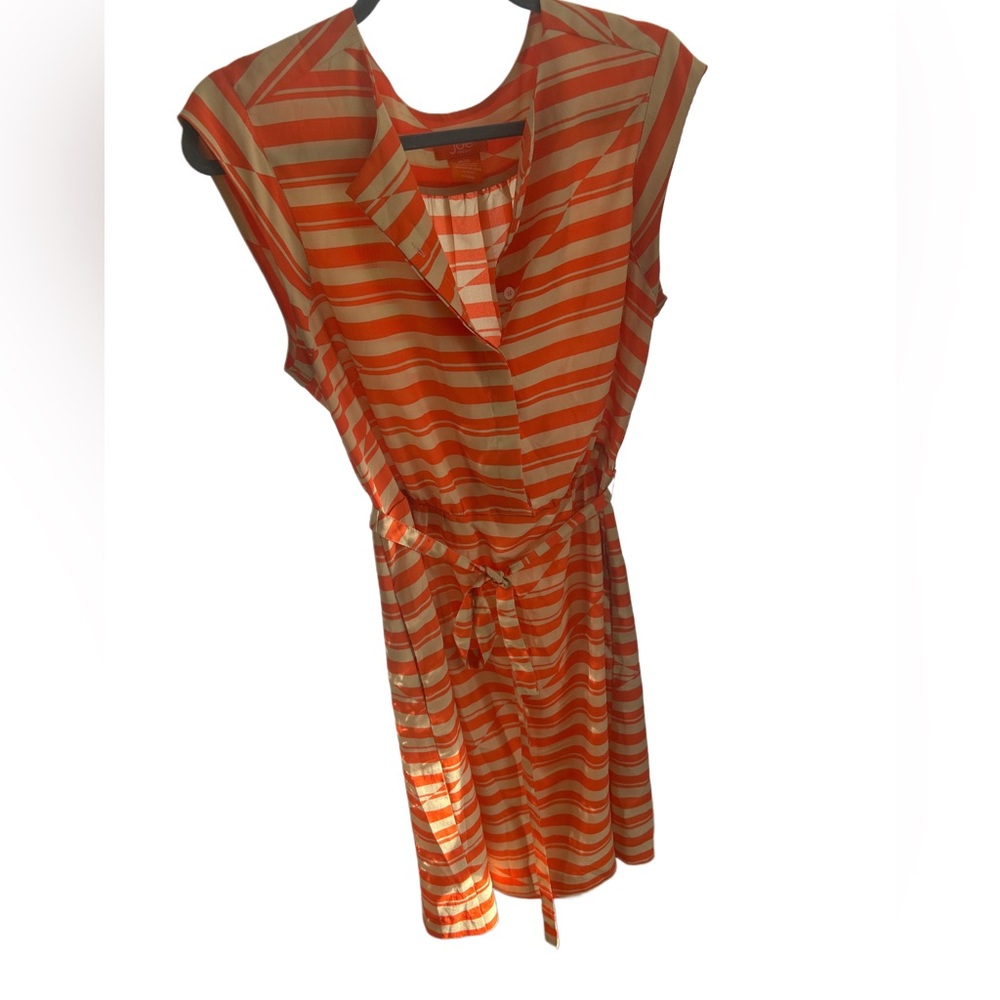 Joe Fresh Orange and Cream Striped Blouse